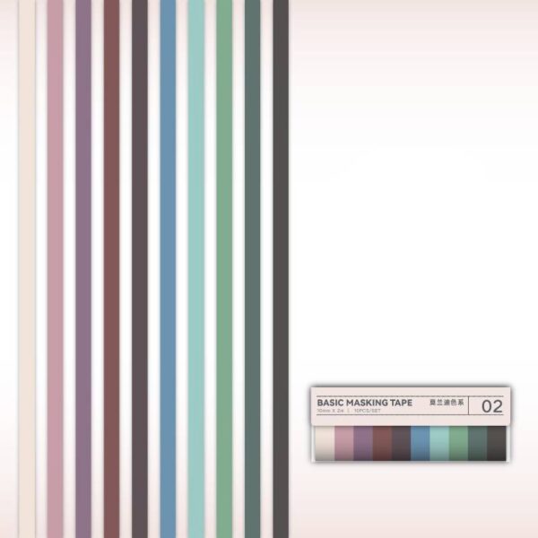 Tape Set Basic Style Collection Candy Colors 10 Rolls - Image 10