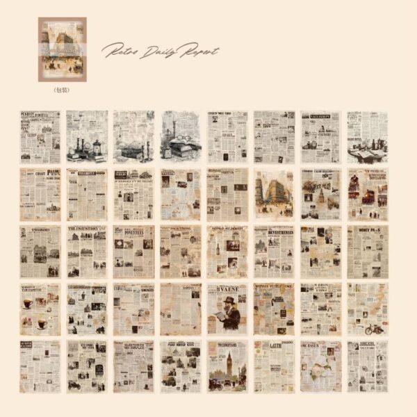 Decorative Paper Set Vintage Decorative Paper 80PCS - Image 7
