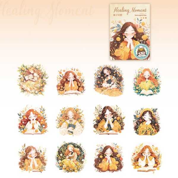 Stickers Healing Forest Series Girl Theme Stickers 12pcs - Image 8