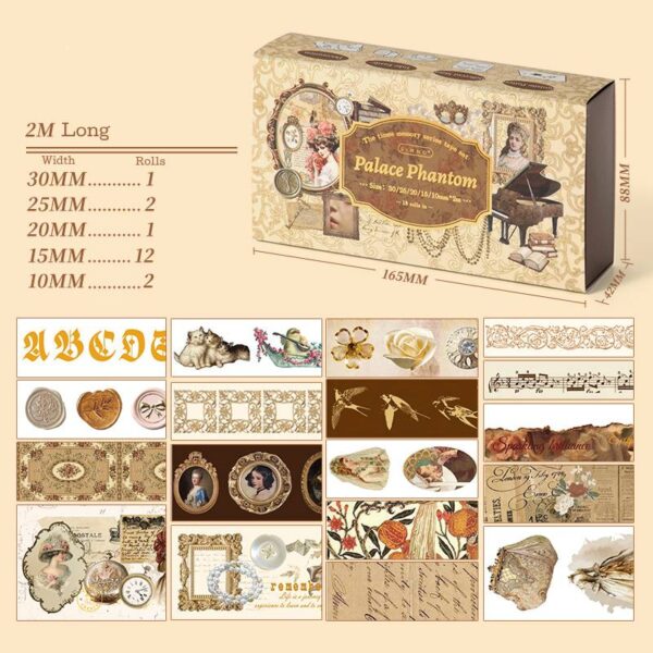 Washi Tape Set Time Gallery Collection Vintage Loop Tape - Image 15
