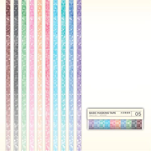 Tape Set Basic Style Collection Candy Colors 10 Rolls - Image 11