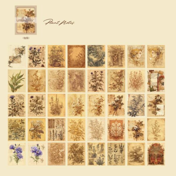 Decorative Paper Set Vintage Decorative Paper 80PCS - Image 9