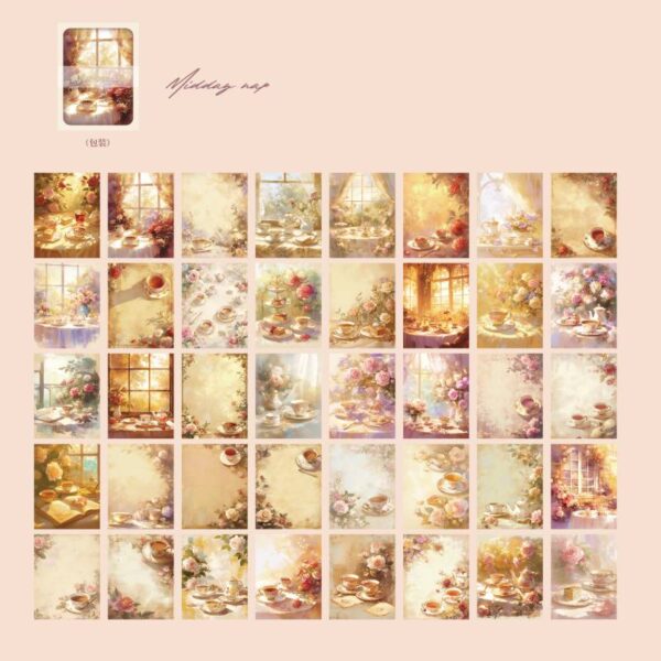 Decorative Paper Set Vintage Decorative Paper 80PCS - Image 10