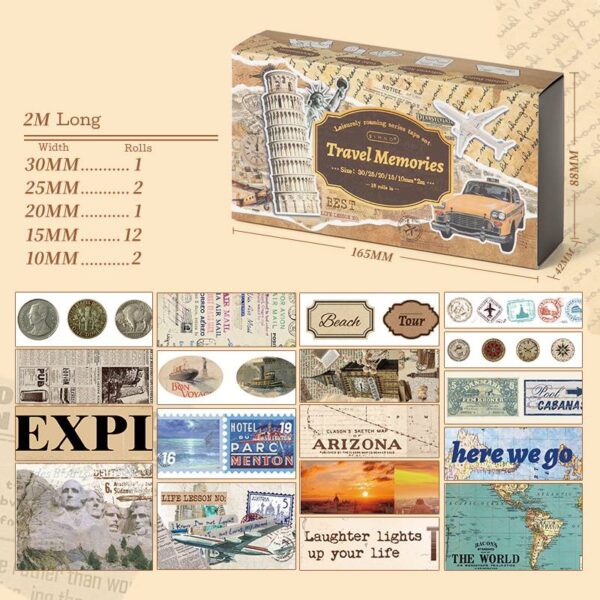 Washi Tape Set Time Gallery Collection Vintage Loop Tape - Image 16