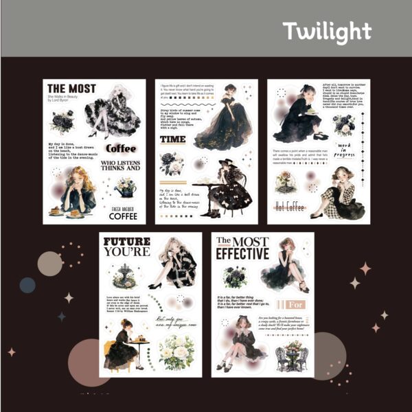 Sticker Book Girl Theme Stickers 10 Sheets - Image 11
