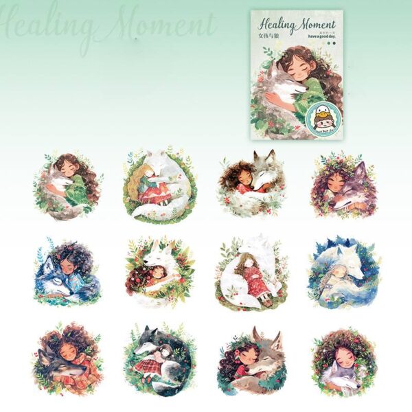 Stickers Healing Forest Series Girl Theme Stickers 12pcs - Image 11