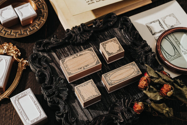 Stamp Wooden Seal Set Baroque Fantasy Series Border Theme - Image 13