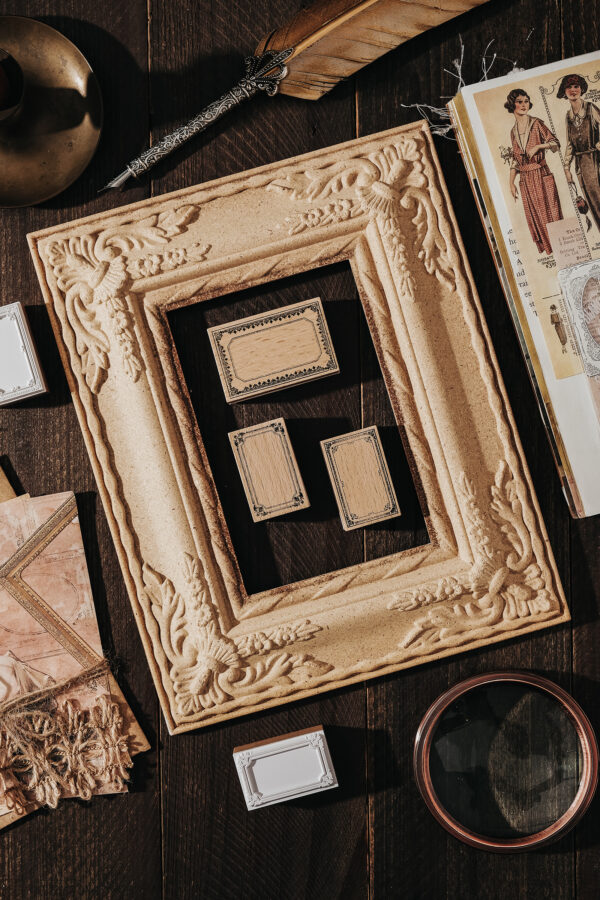 Stamp Wooden Seal Set Baroque Fantasy Series Border Theme - Image 12