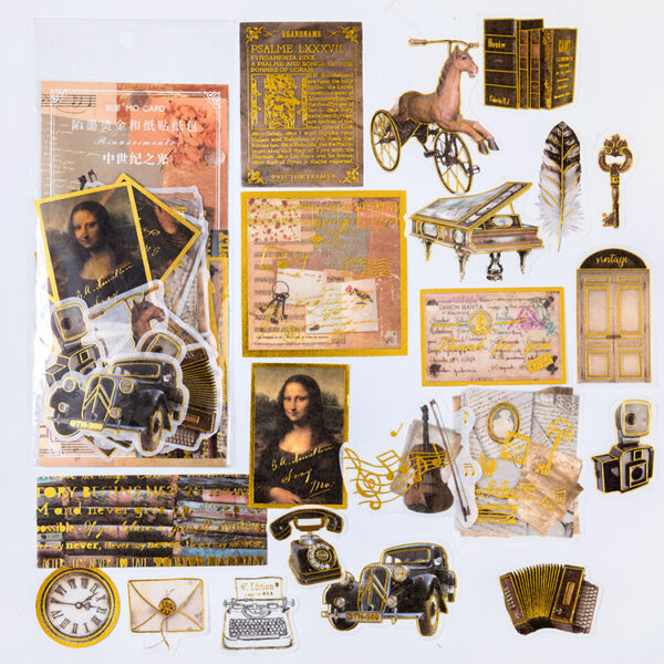 Gold-stamped sticker pack Renaissance series 60PCS - Image 11