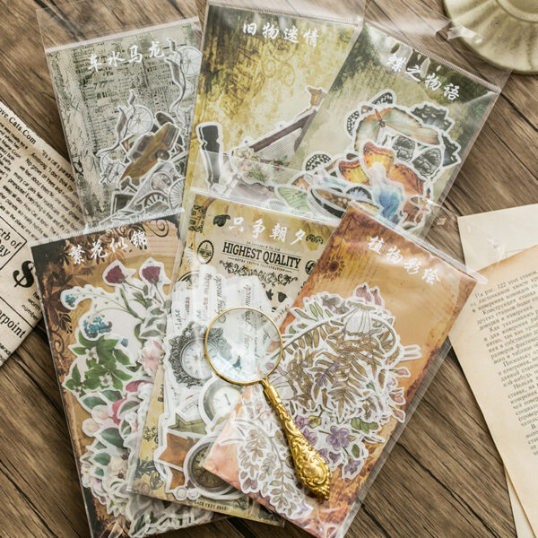 Washi sticker pack Retro plant theme stickers 60PCS - Image 2