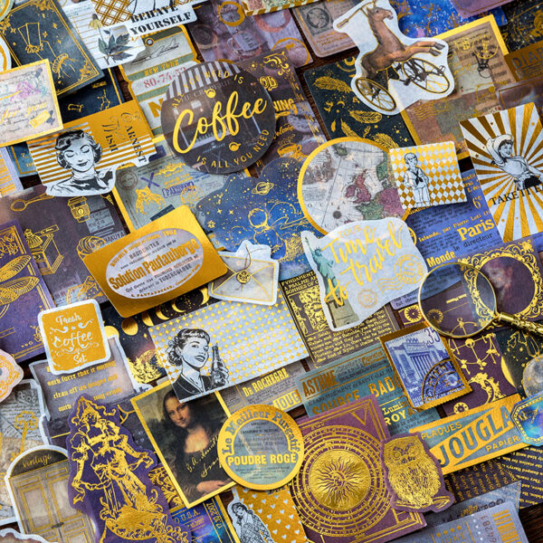 Gold-stamped sticker pack Renaissance series 60PCS