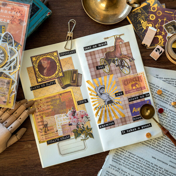 Gold-stamped sticker pack Renaissance series 60PCS - Image 2