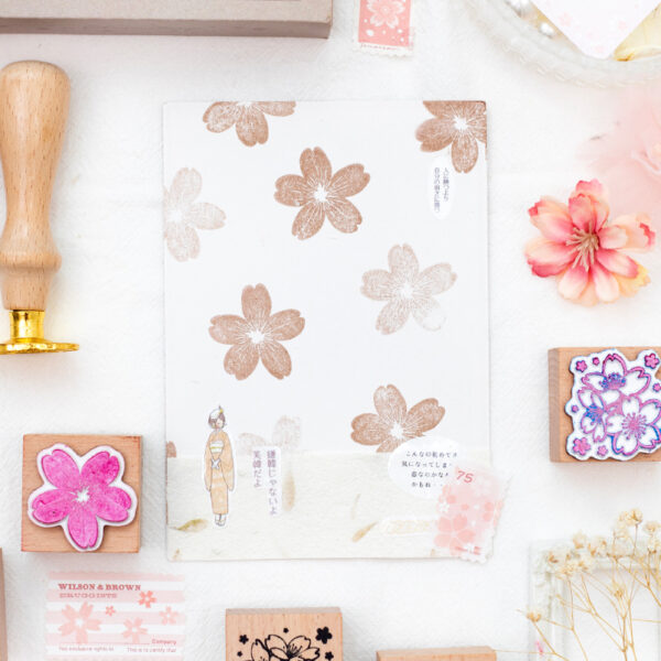 Stamp Set Cherry Blossom Theme 6PCS - Image 4