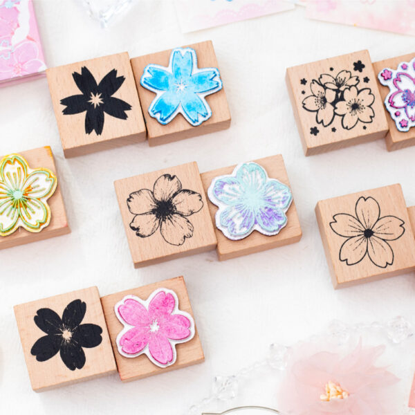 Stamp Set Cherry Blossom Theme 6PCS