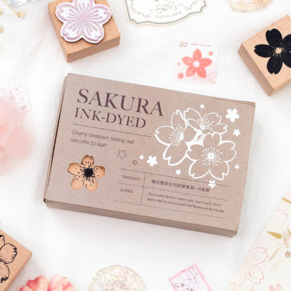 Stamp Set Cherry Blossom Theme 6PCS - Image 5