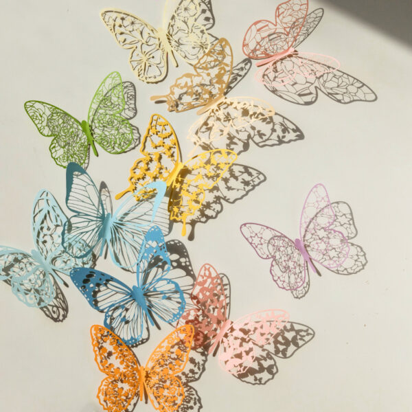 Hollow Butterfly Lace Decorative Paper 6PCS - Image 2