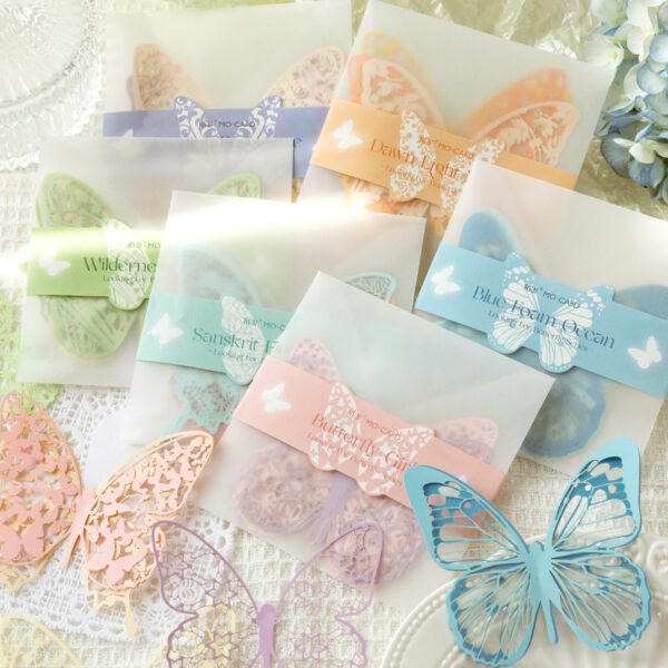 Hollow Butterfly Lace Decorative Paper 6PCS - Image 6