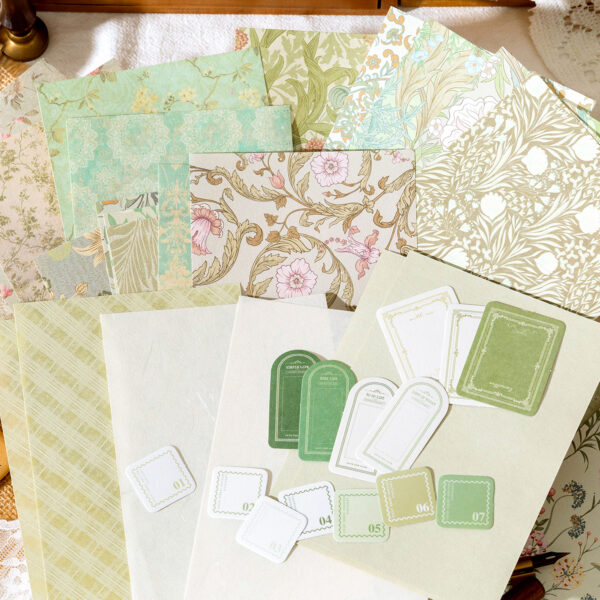 Paper Set Flower and Wildlife Series Flower Theme 40 sheets - Image 5