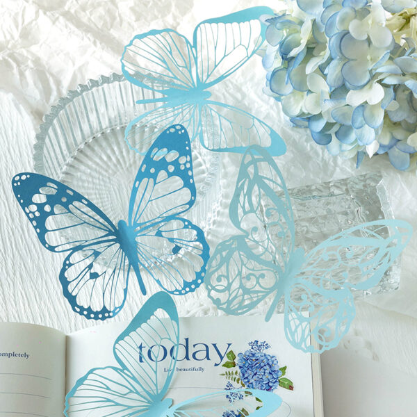 Hollow Butterfly Lace Decorative Paper 6PCS - Image 3