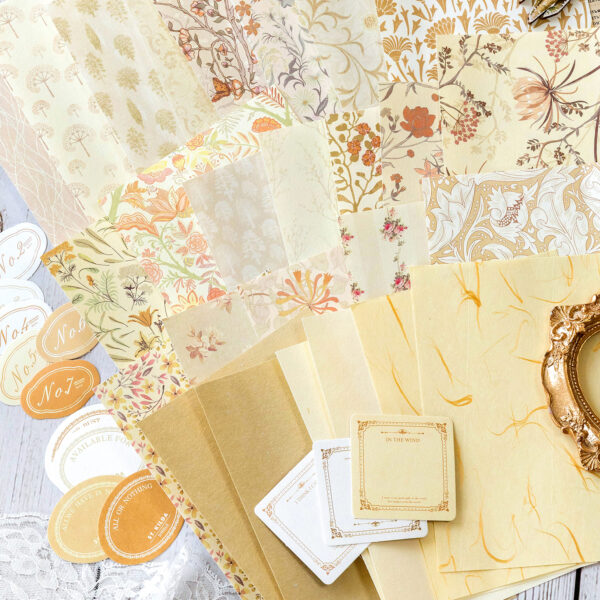 Paper Set Flower and Wildlife Series Flower Theme 40 sheets - Image 3