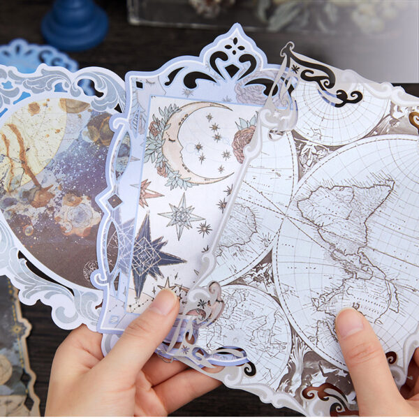 Decor Paper Pack Retro Hollow Decorative Paper 10PCS - Image 2