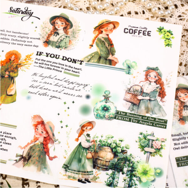 Sticker Book Girl Theme Stickers 10 Sheets - Image 2