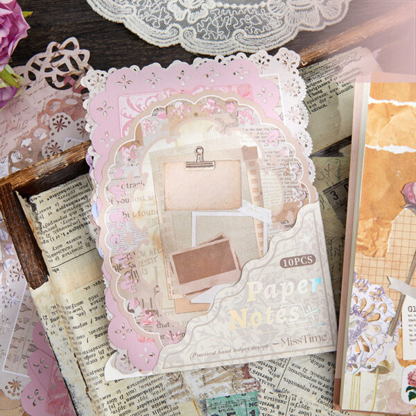 Decor Paper Pack Retro Hollow Decorative Paper 10PCS - Image 3