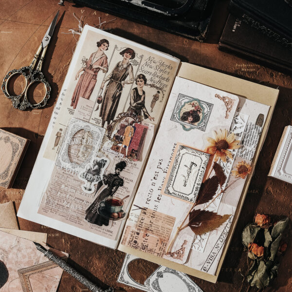 Stamp Wooden Seal Set Baroque Fantasy Series Border Theme - Image 8
