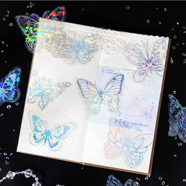 PET sticker pack Butterfly Theme Stickers 20PCS - Image 3