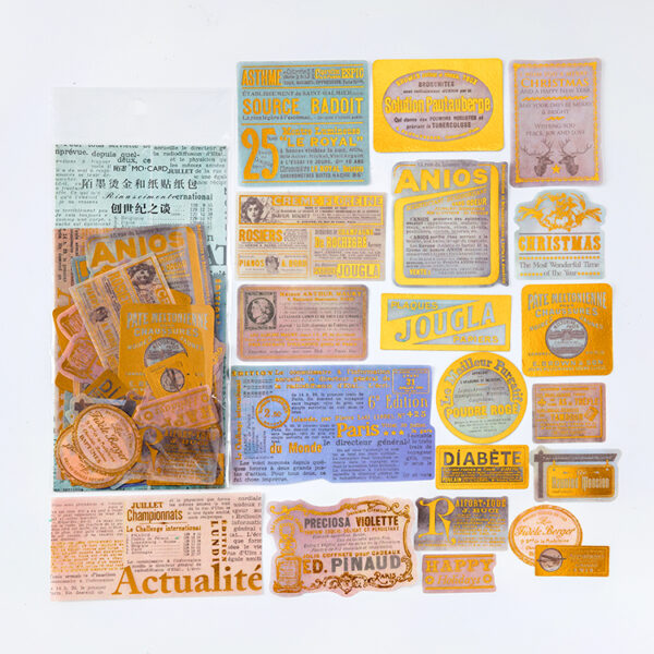 Gold-stamped sticker pack Renaissance series 60PCS - Image 6