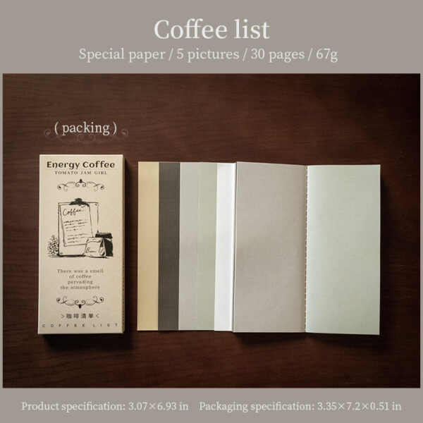 Decor Paper Cafe Series Coffee Theme 30 sheets - Image 14