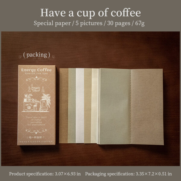 Decor Paper Cafe Series Coffee Theme 30 sheets - Image 12