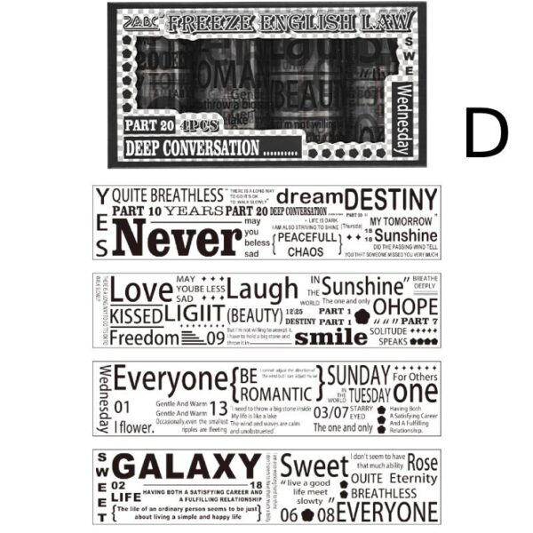 Tape Set English Parkway Series English Theme Die Cut Tape 2m - Image 19
