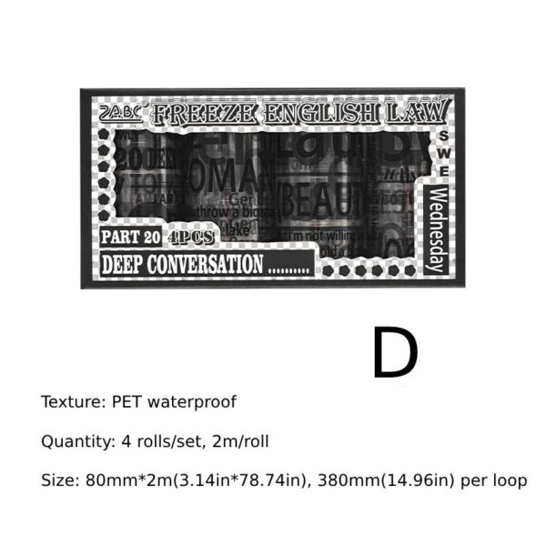 Tape Set English Parkway Series English Theme Die Cut Tape 2m - Image 14