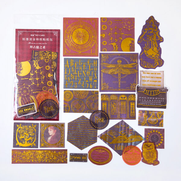 Gold-stamped sticker pack Renaissance series 60PCS - Image 5