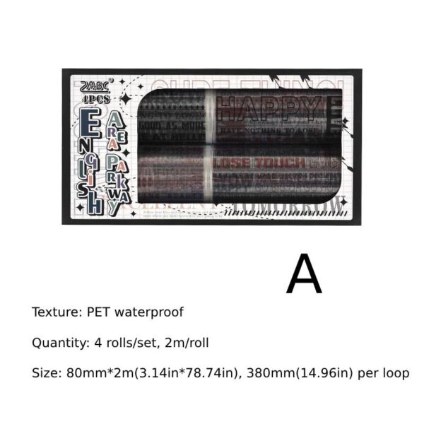 Tape Set English Parkway Series English Theme Die Cut Tape 2m - Image 11