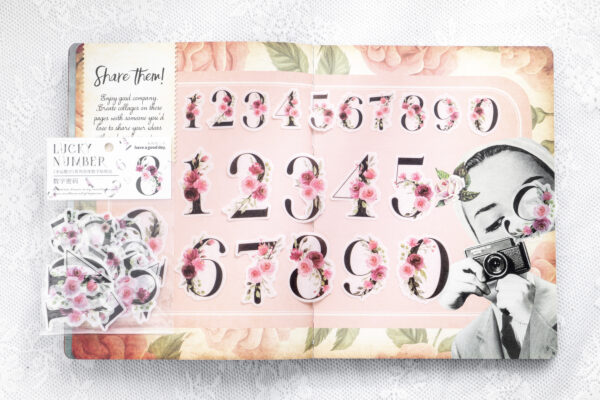 Sticker Pack Cursive Number Stickers 40PCS - Image 13