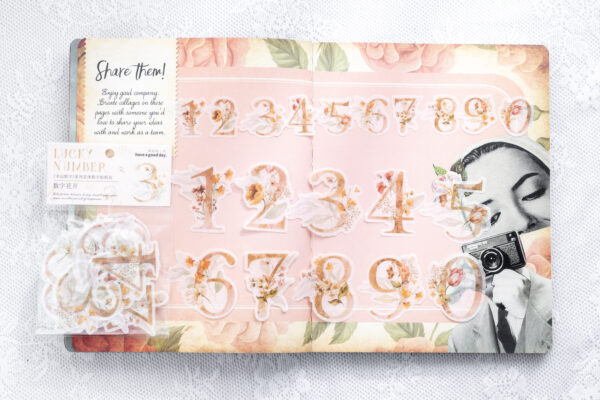 Sticker Pack Cursive Number Stickers 40PCS - Image 11