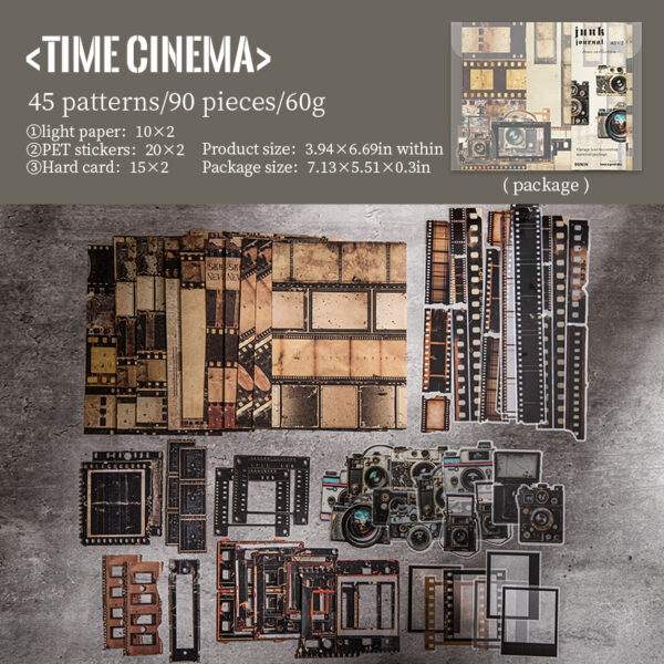 Material Pack Time Collection Vintage Stickers & Papers 90pcs - Image 11