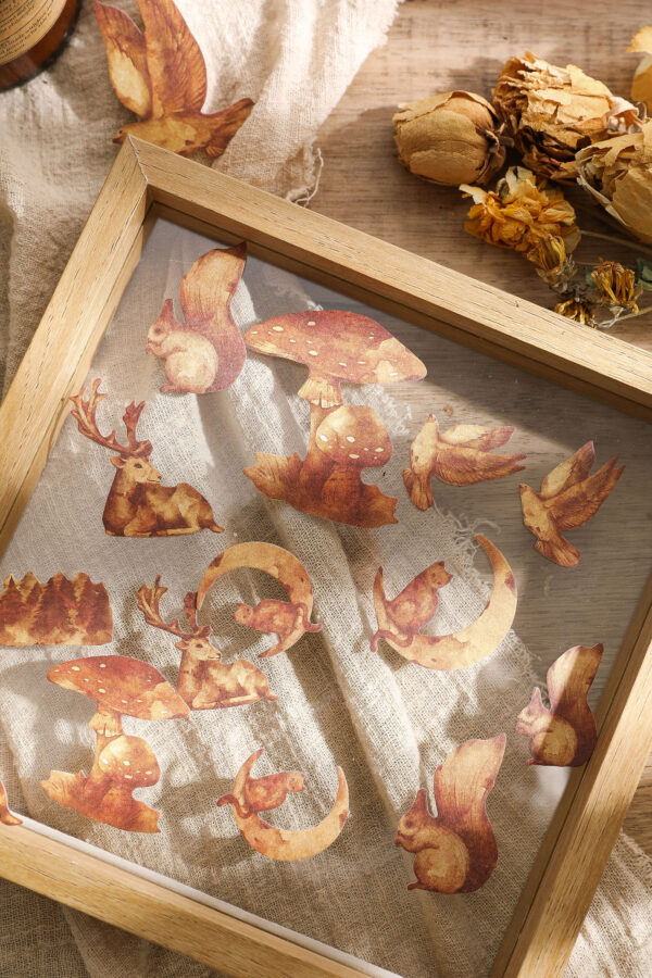 Sticker Pack Natural Boundless Fallen Leaves Specimen Theme 15PCS - Image 9