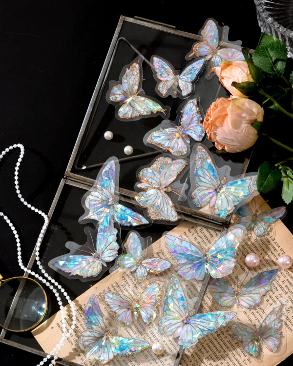 Moon butterfly stickers