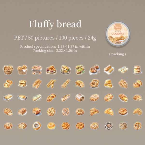 Sticker Pack Food Theme Stickers 100pcs - Image 13