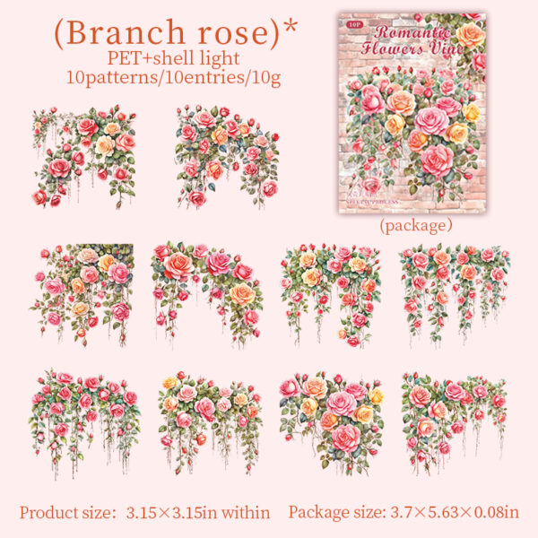 PET Stickers Flower Landscaping Stickers 10pcs - Image 11