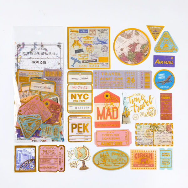 Gold-stamped sticker pack Renaissance series 60PCS - Image 8