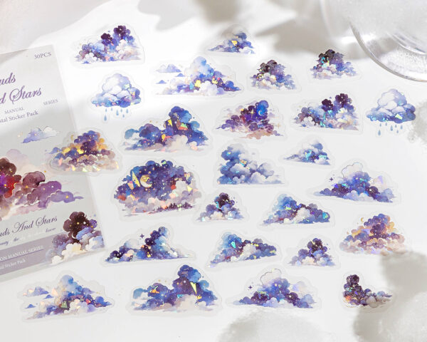 PET sticker pack Cloud theme stickers 30PCS - Image 2