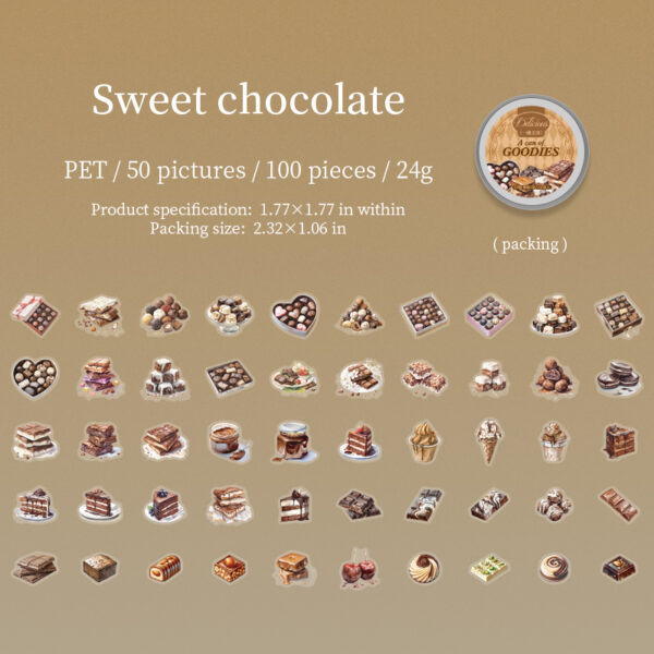 Sticker Pack Food Theme Stickers 100pcs - Image 14