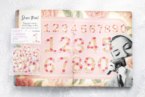 Sticker Pack Cursive Number Stickers 40PCS - Image 12