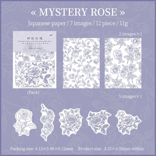 Stickers Flowers Morandi Color Plant Theme Stickers 12 PCS - Image 11