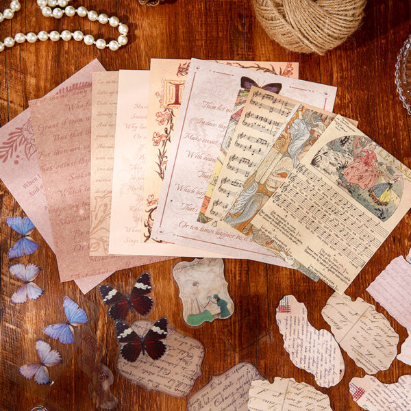 Material Pack Retro Art Decorative Paper 40PCS - Image 9