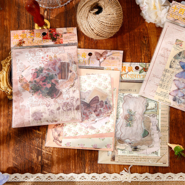 Material Pack Retro Art Decorative Paper 40PCS - Image 3